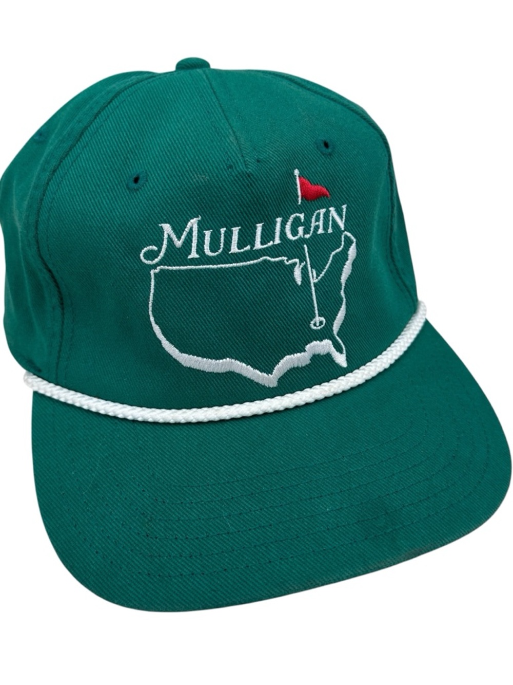 MULLIGAN Hat Cap SnapBack Embroidered Rope Golf Green 
MAD ENGINE